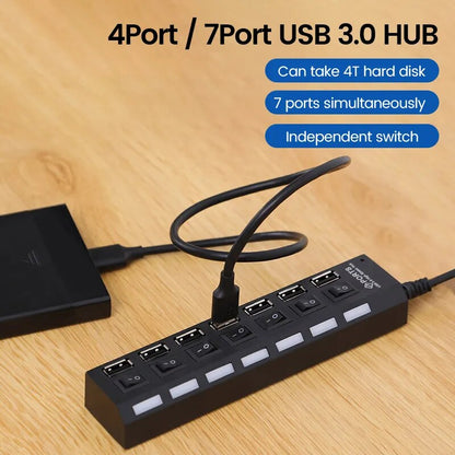 OLAF 4 & 7 Port Expander USB Hub