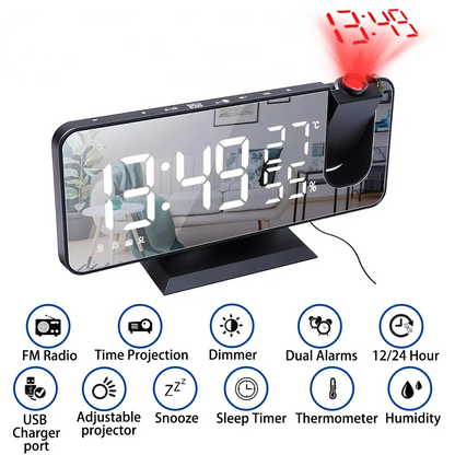 LED Digital Projection Radio Alarm Clock